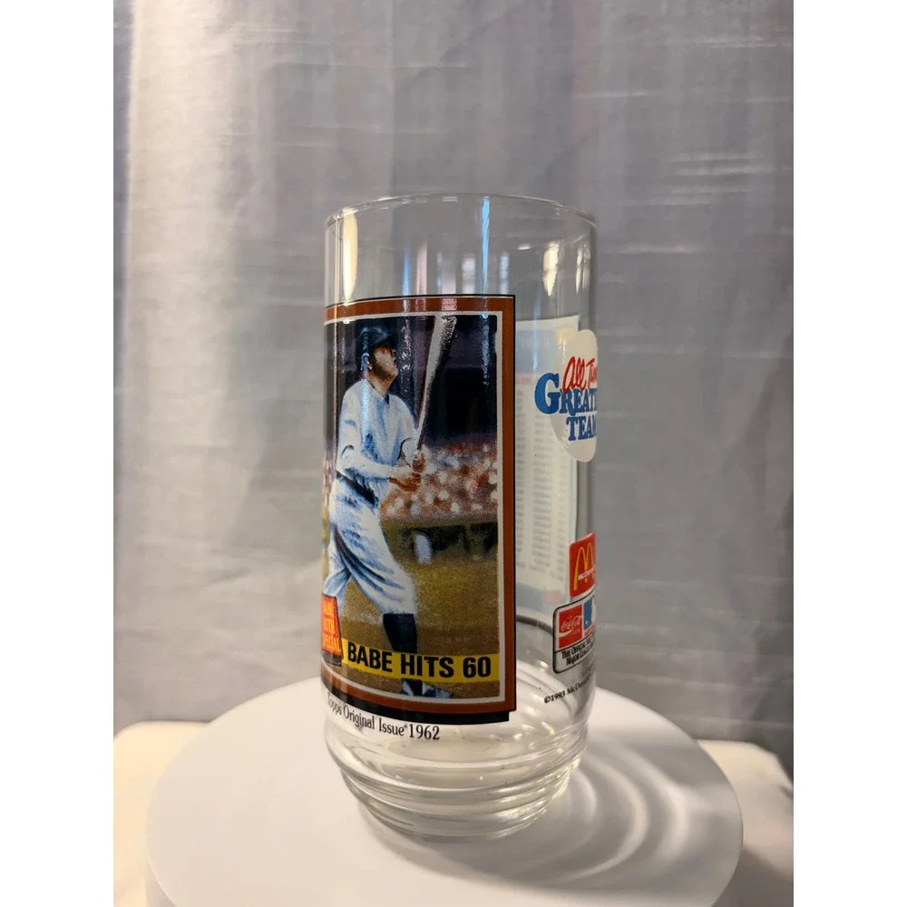 4 Vintage 1993 McDonalds Topps MLB All Time Greatest Team Glasses Ruth Robinson